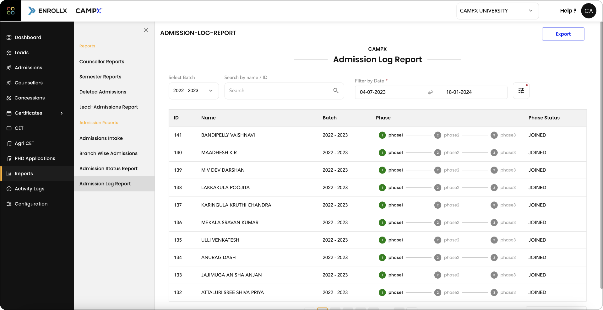 Counselor Reports